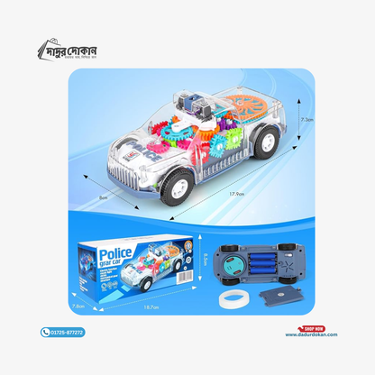 Gear Police Car with Music and Lights for Kids