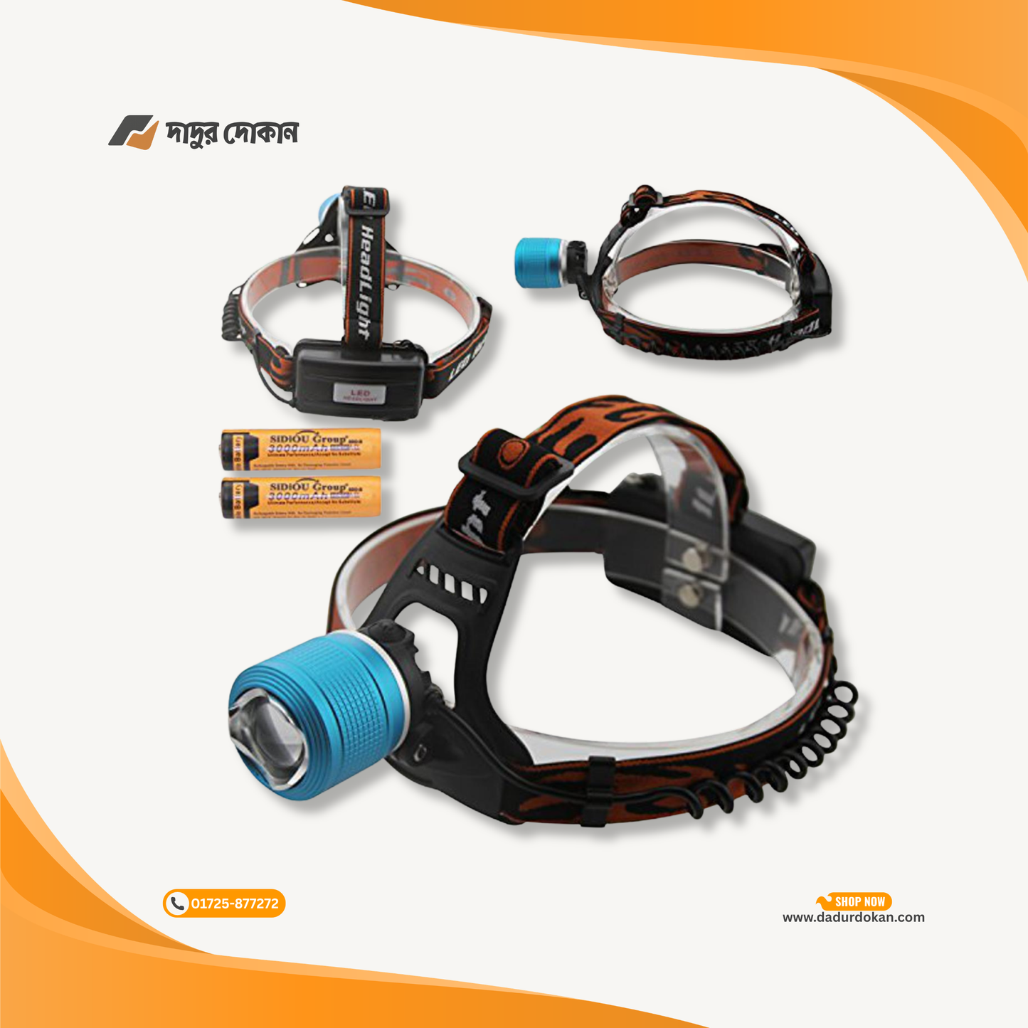 Dual Light Source Zoom Headlamp