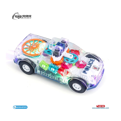 Gear Police Car with Music and Lights for Kids