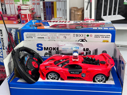 Smoke Police Remote Control Toy Car