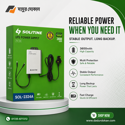 Solitine SOL-2324A 3600mAh Mini UPS