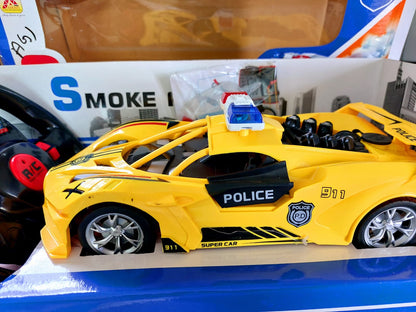 Smoke Police Remote Control Toy Car